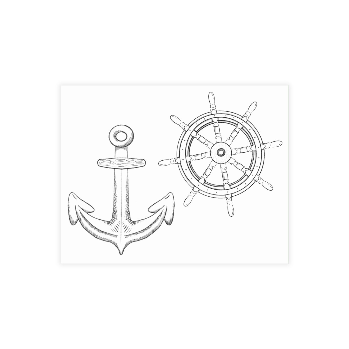 Nautical Line Art Postcard Bundle