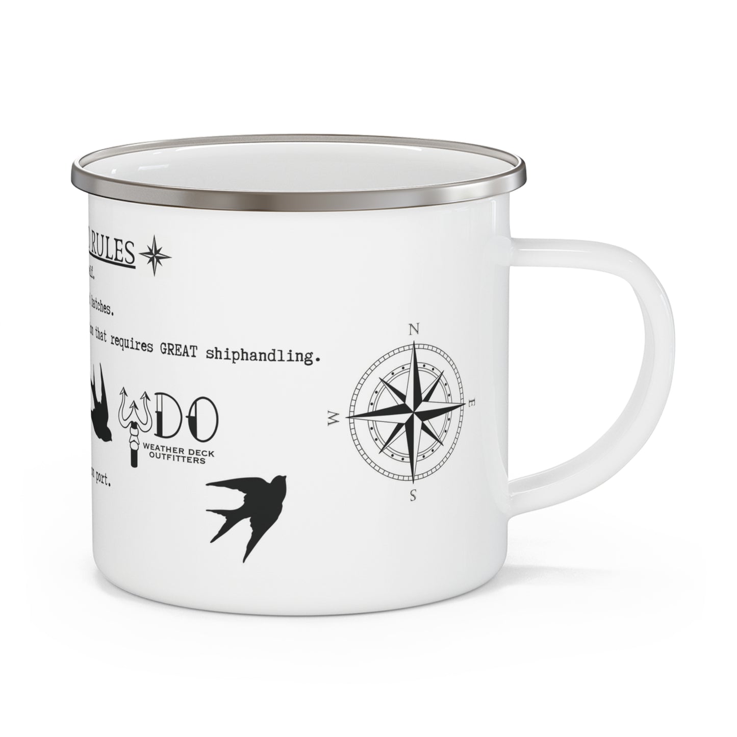 Shipboard Rules Enamel Steel Mug