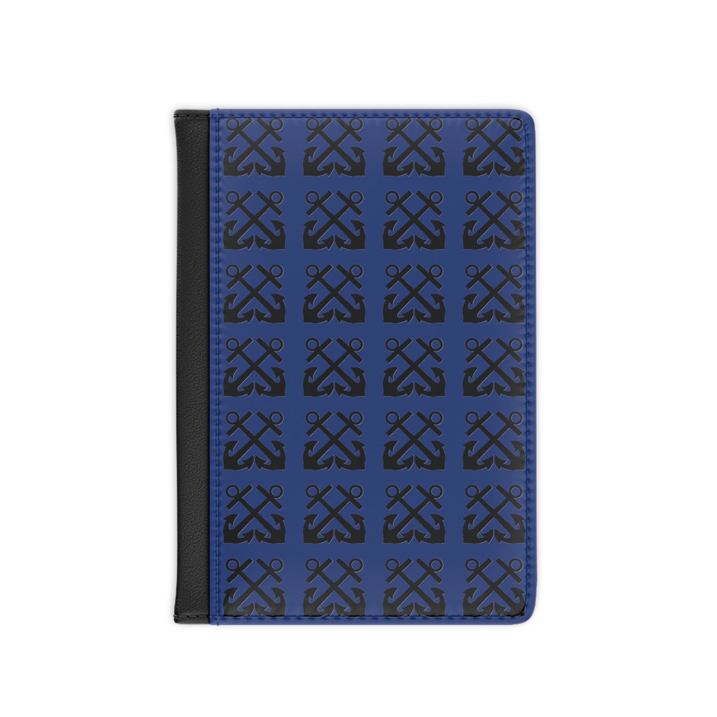 Merchant Marine Credential/Passport Cover - Crossed Anchors - Boatswain's Mate - Blue