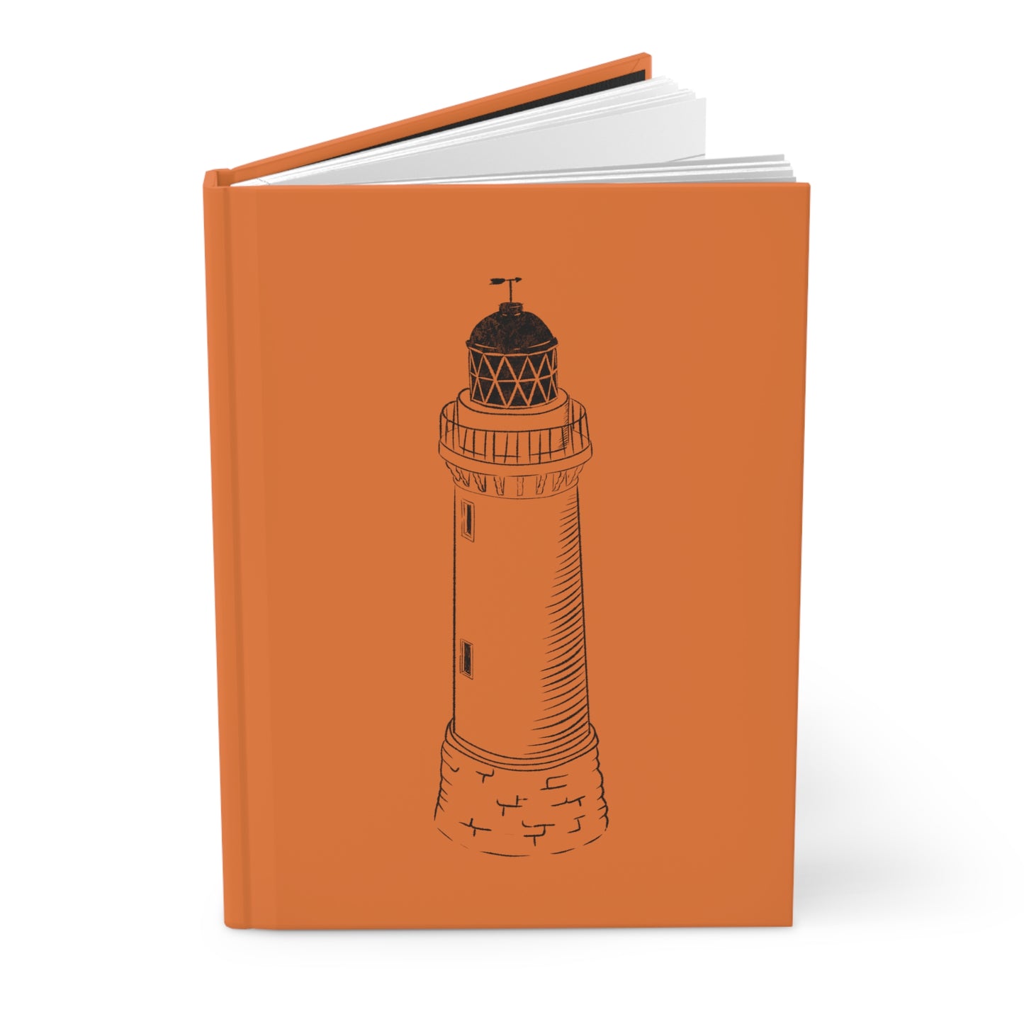 Lighthouse Hardcover Journal - Orange