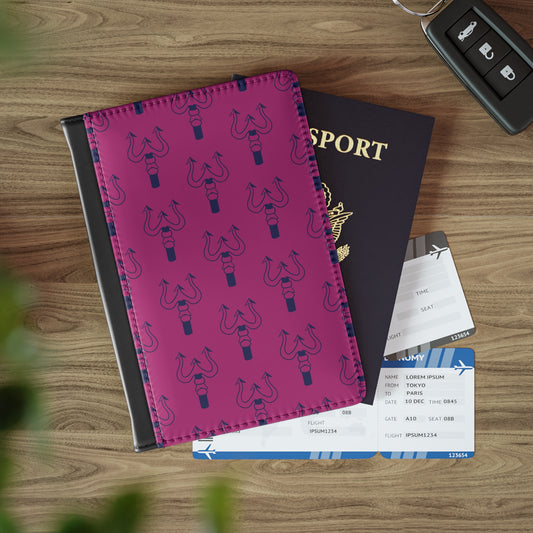 Merchant Marine Credential/Passport Cover - Trident  - Pink