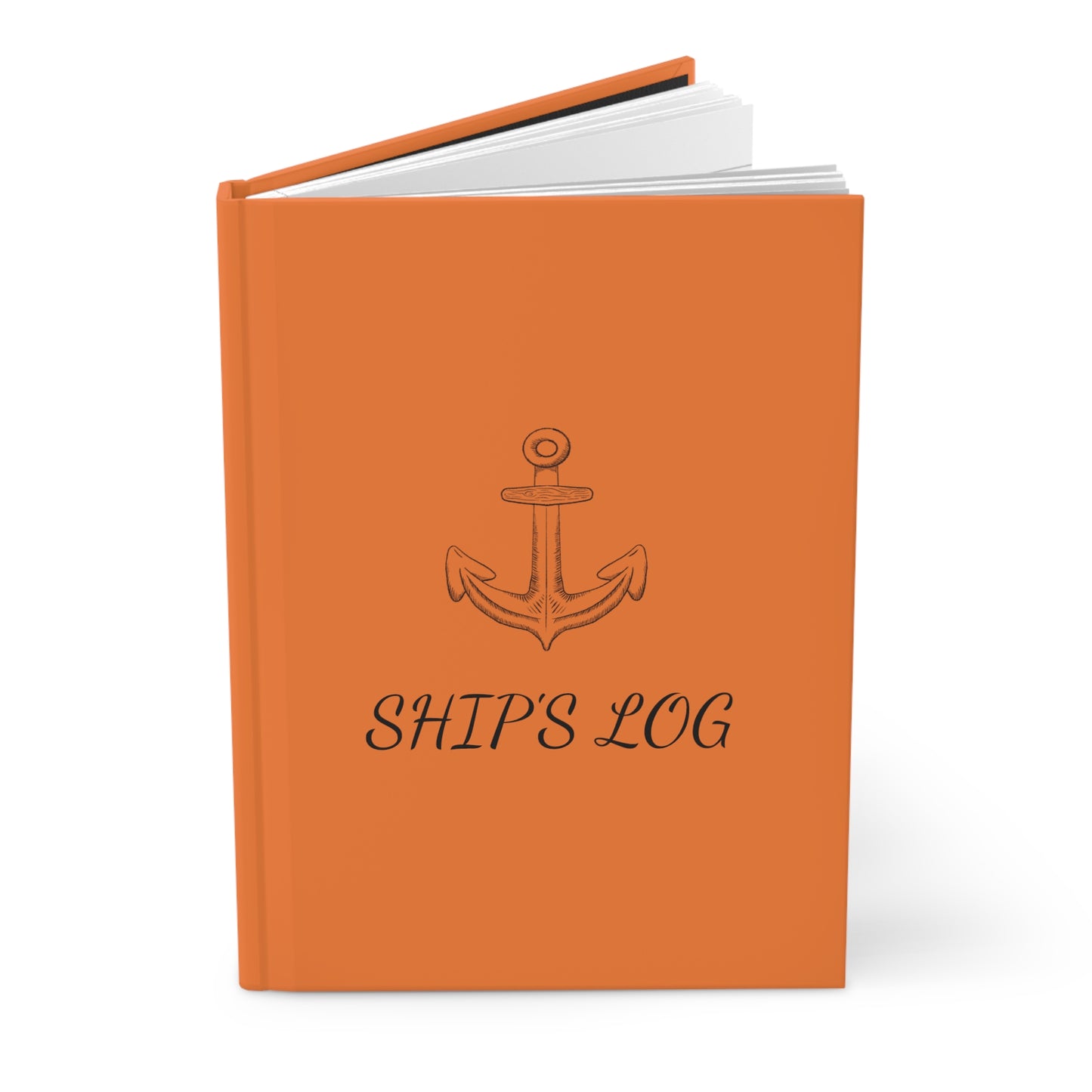 Anchor Ship's Log Hardcover Journal - Orange