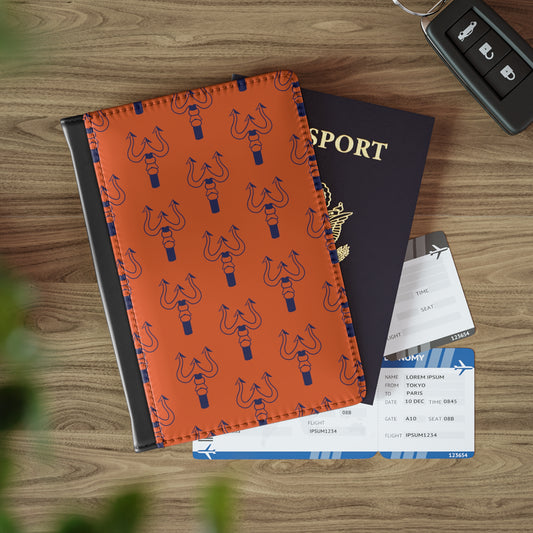 Merchant Marine Credential/Passport Cover - Trident  - Orange