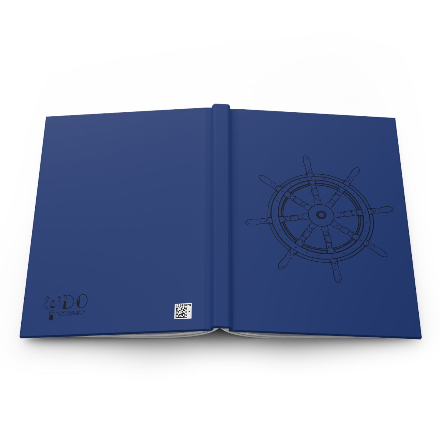 Ship's Helm Hardcover Journal - Blue