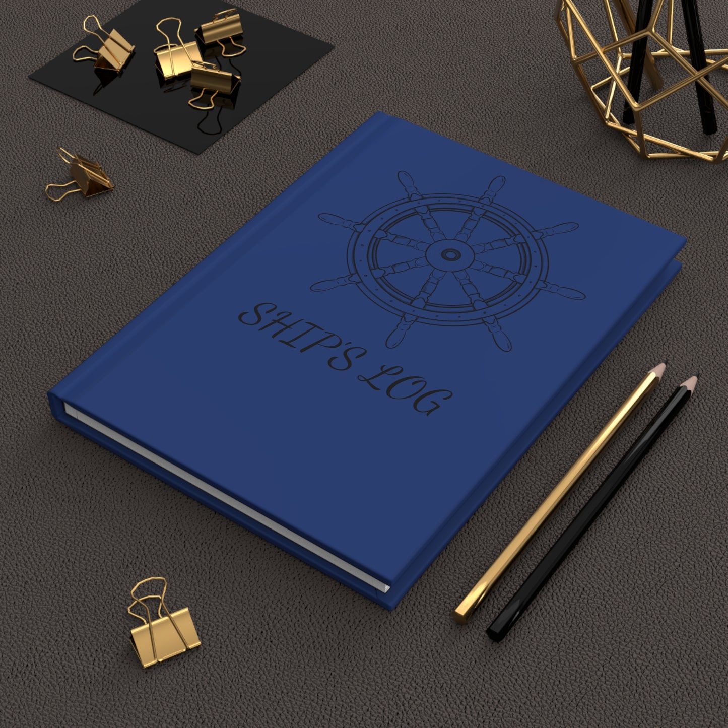 Helm Ship's Log Hardcover Journal - Blue