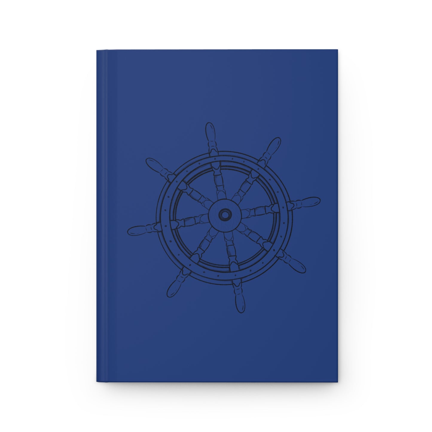 Ship's Helm Hardcover Journal - Blue