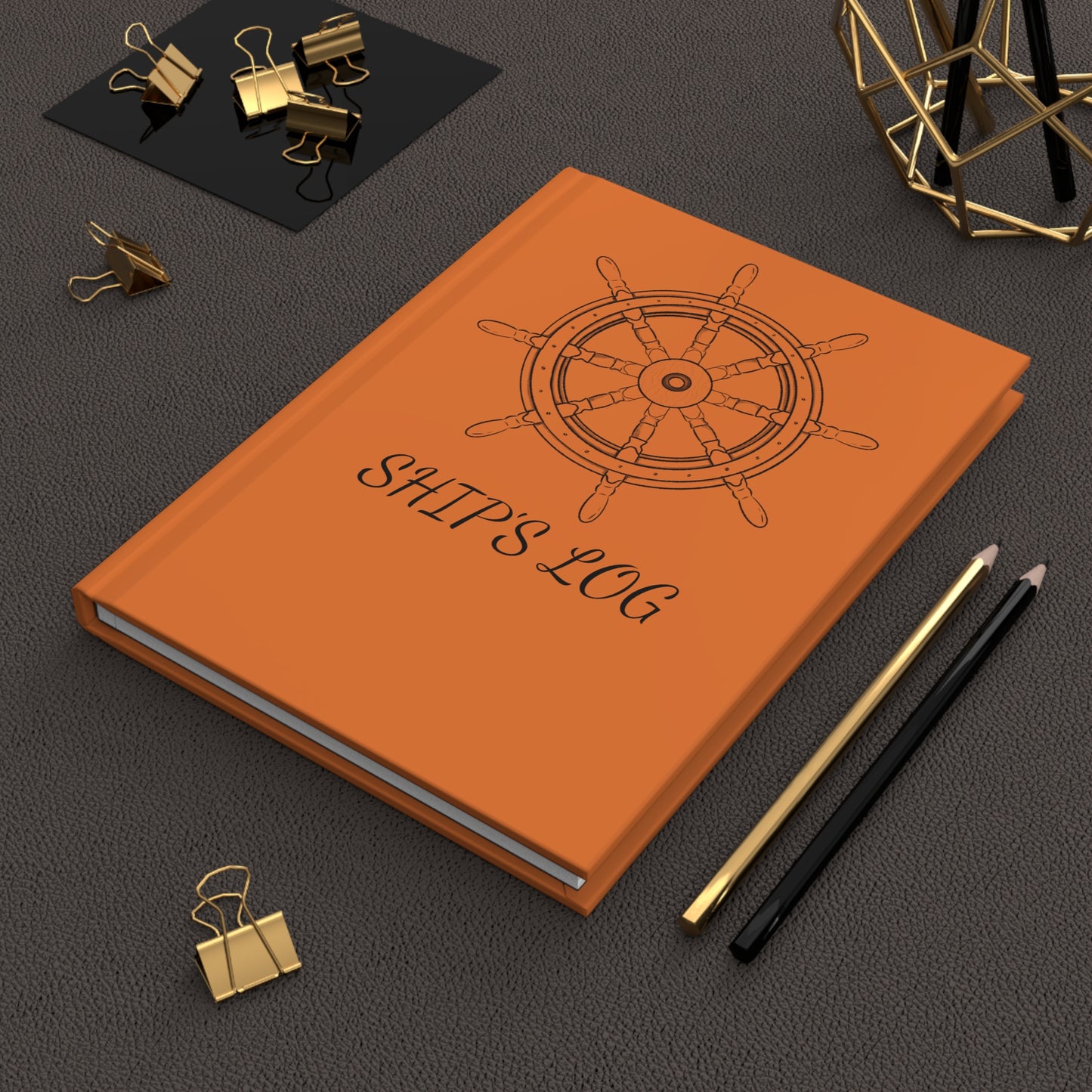 Helm Ship's Log Hardcover Journal - Orange