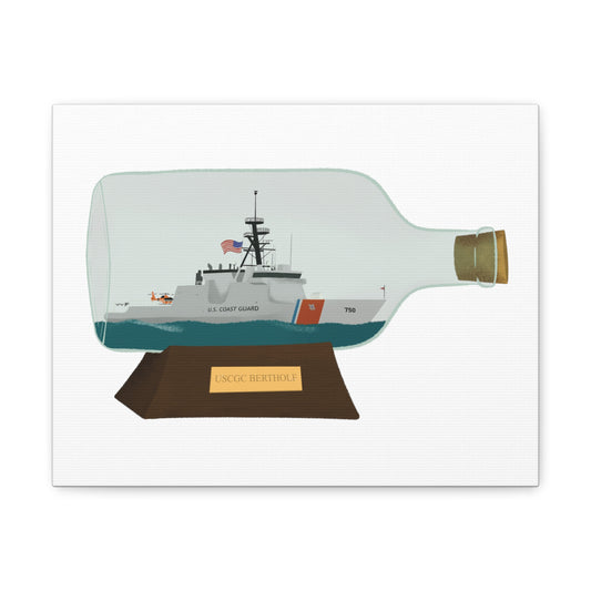 USCGC BERTHOLF In a Bottle Canvas