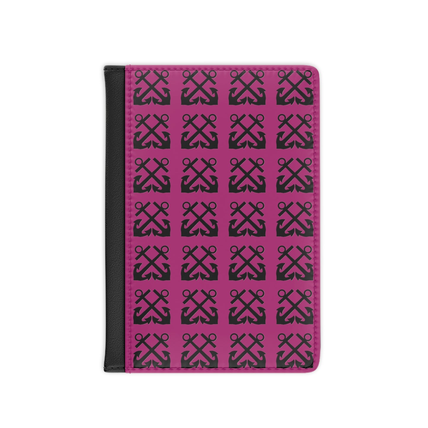 Merchant Marine Credential/Passport Cover - Crossed Anchors - Boatswain's Mate - Pink