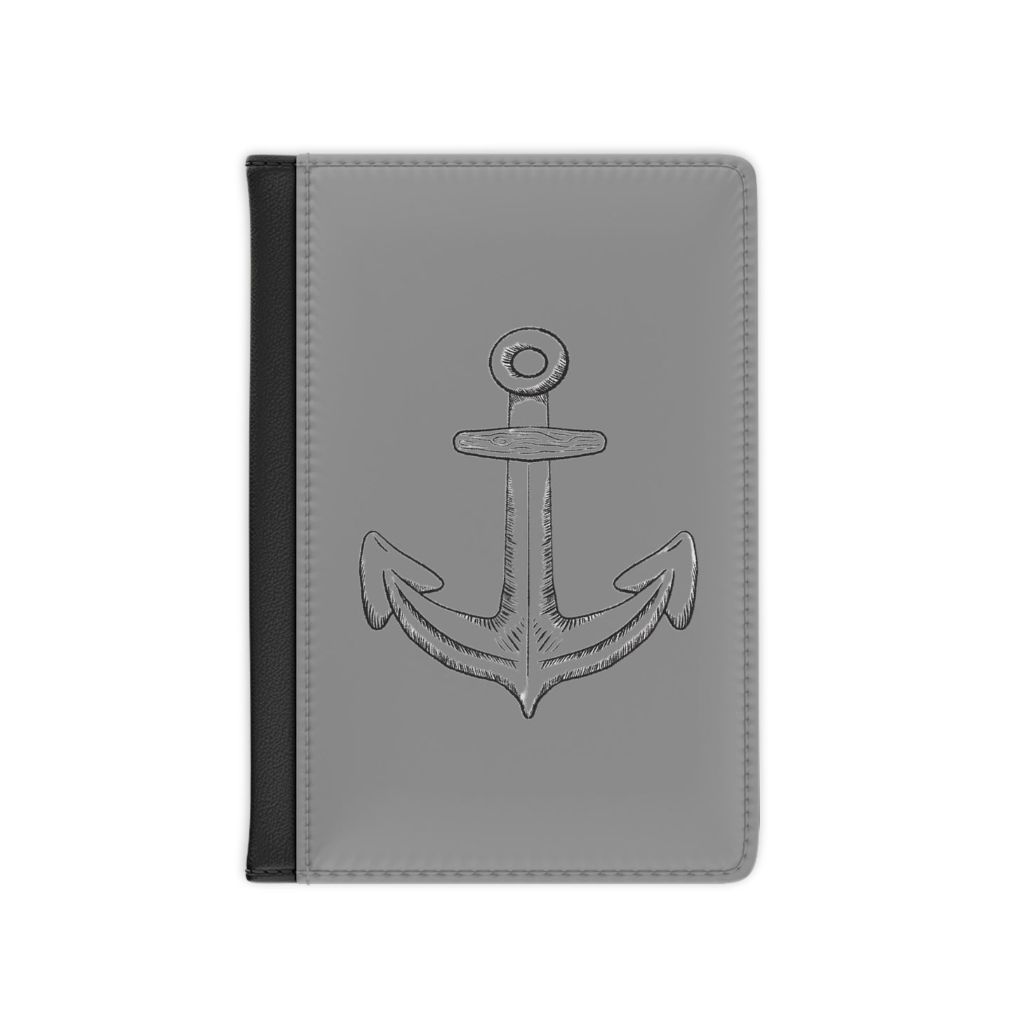 Merchant Marine Credential/Passport Cover - Anchor  - Gray