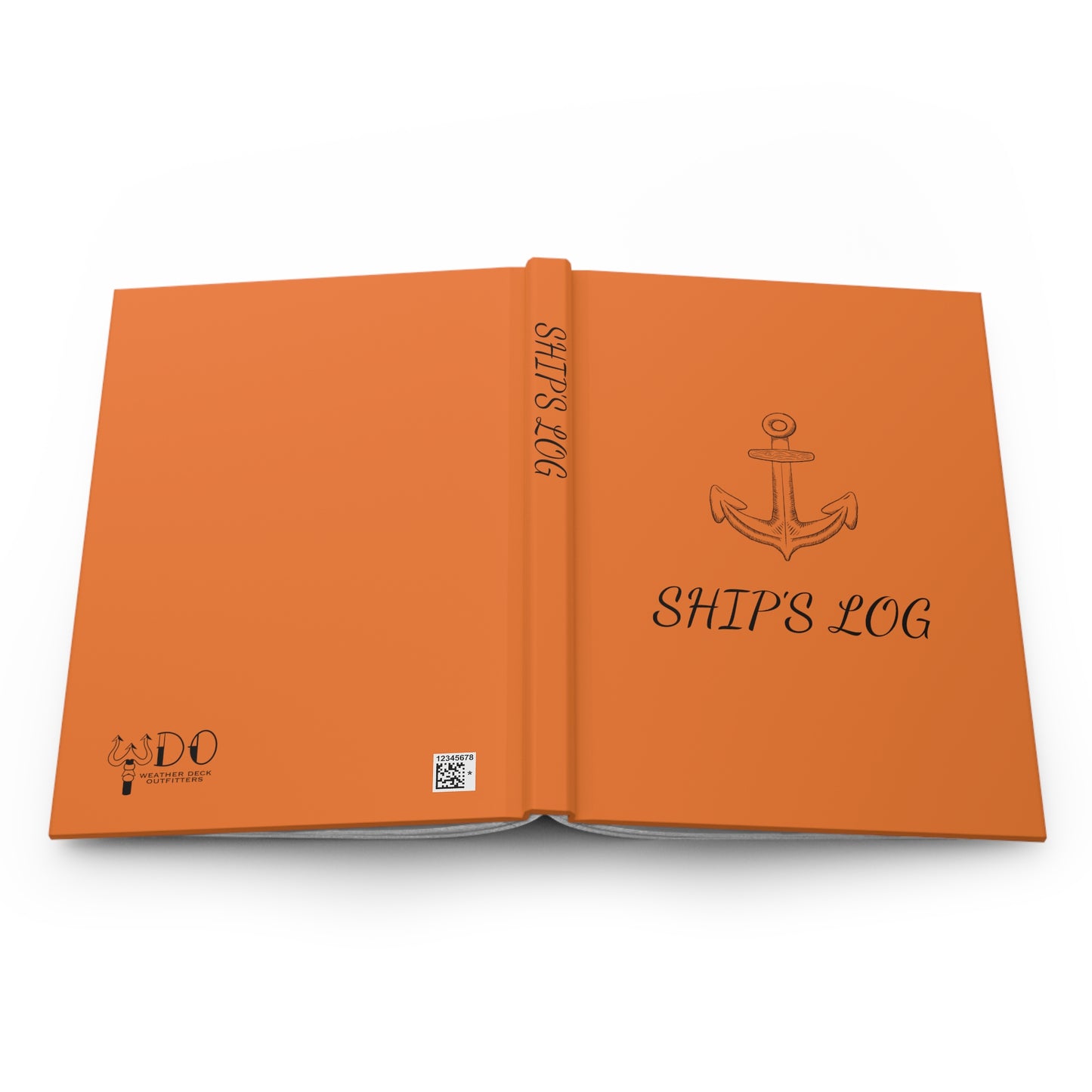 Anchor Ship's Log Hardcover Journal - Orange